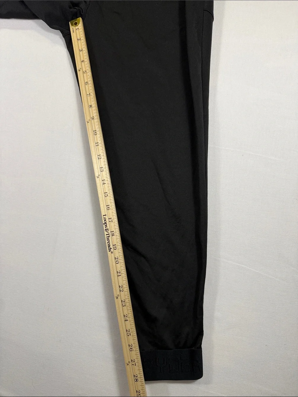 Spyder Black Athletic Jogger Pants with Drawstring